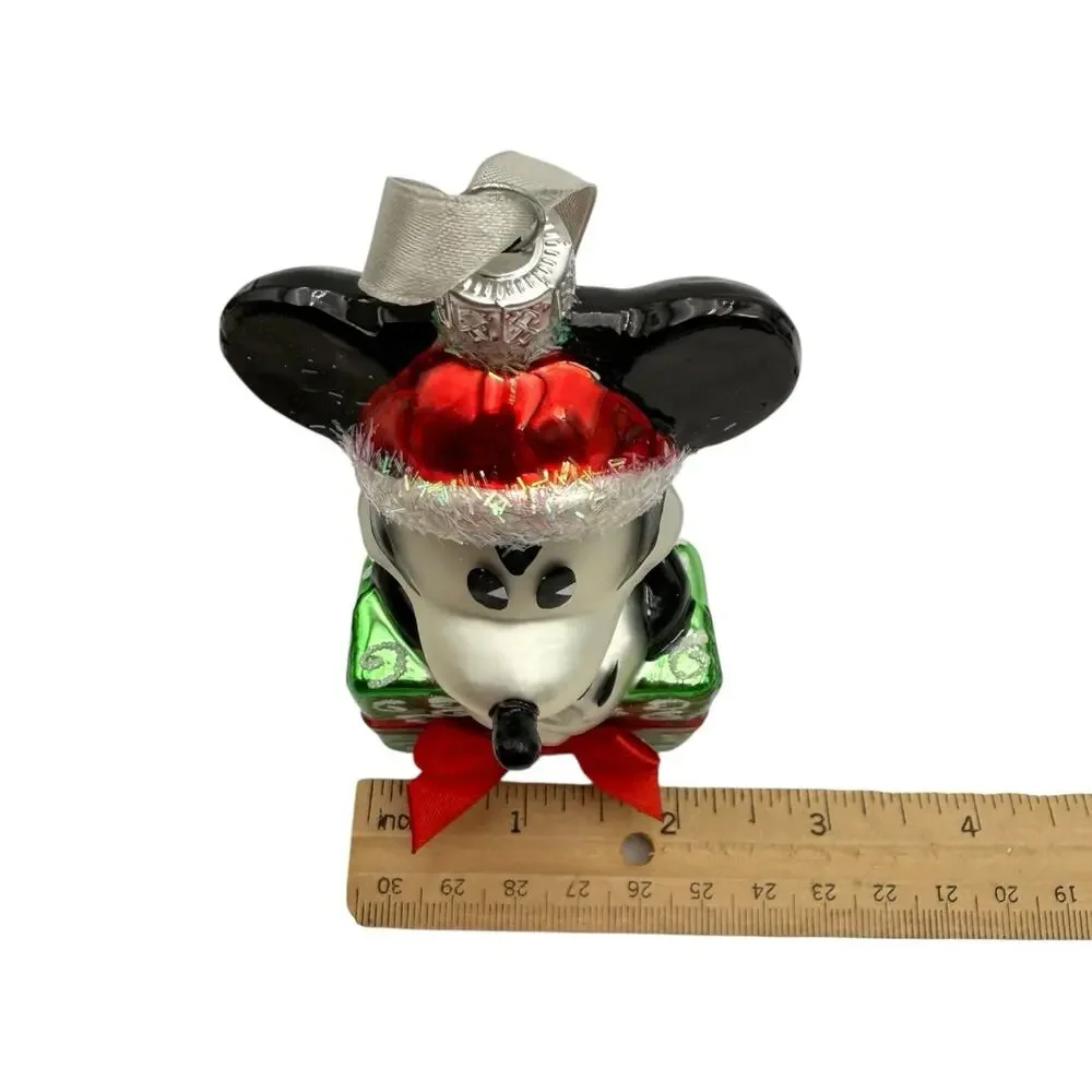 Hallmark Disney Christmas Tree Blown Glass Ornament -‎ Mickey Mouse (2015) w/box
